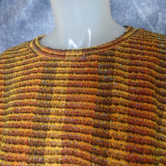 ZARA Cropped Sweater for Fall with Metallic Sparkle - Balloon Sleeves! - Picture 2 of 9